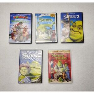 Shrek DVD Lot: Original Trilogy 1, 2, 3, Forever After, & Christmas Shrektacular